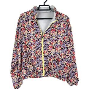 Zella Jacket‎ Girls XL 14/16 Full Zip Floral Lightweight Lined Multicolor